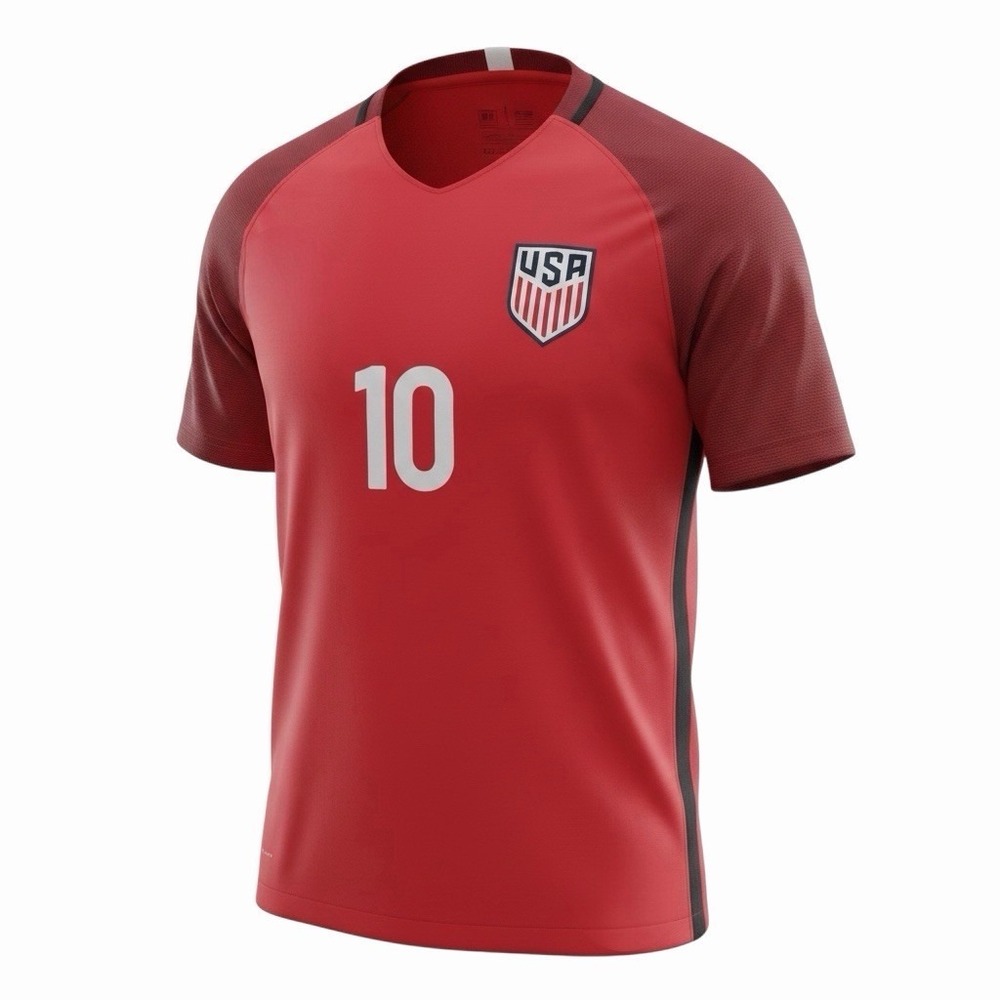 Nike USA Soccer Jersey PULISIC #10 Red USMNT Shirt Men's Size L